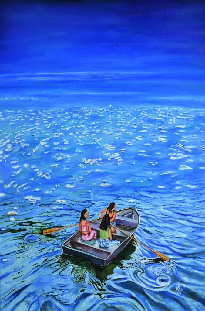 A Whole New World – Visionary oil painting by Gomathi's (100 cm x 70 cm)