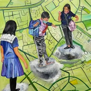 Fly With Me – Inspirational oil painting by Gomathi's (39 cm x 27 cm)