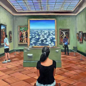 The Met – Striking oil painting by Gomathi (39 cm x 27 cm)