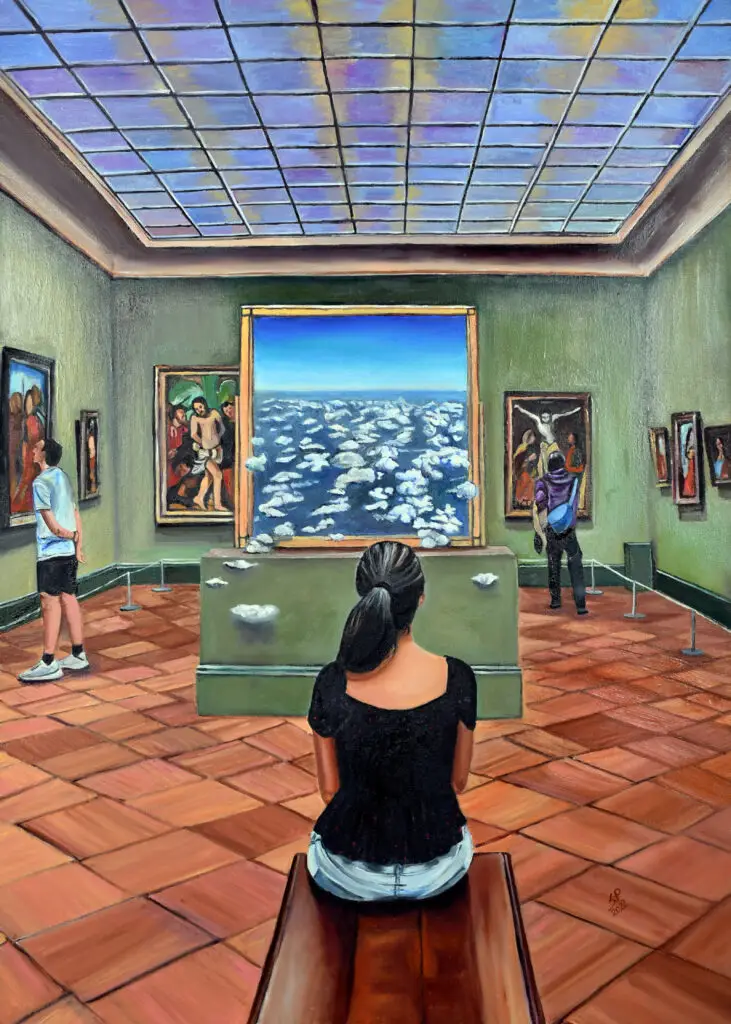 The Met – Striking oil painting by Gomathi (39 cm x 27 cm)