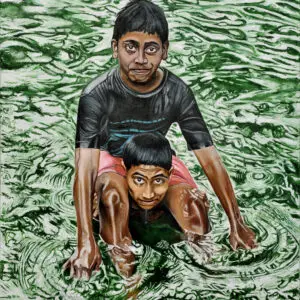 Hold onto your Magic – Portrait Series by Gomathi Shiva – Oil Painting 95x70 cm